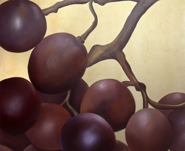 Oil on metal sheet_grape_1990_120x140cm_private collection